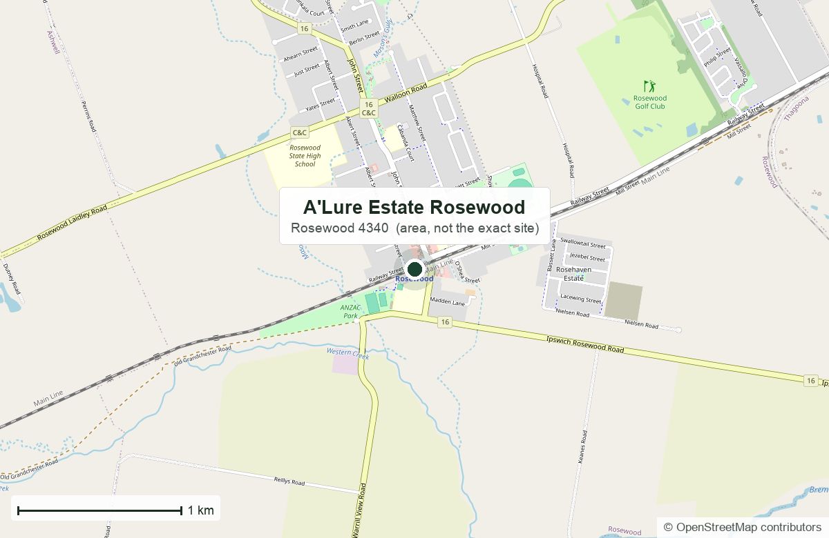 Location: A'Lure Estate, Rosewood | OpenStreetMap base map, © OpenStreetMap contributors