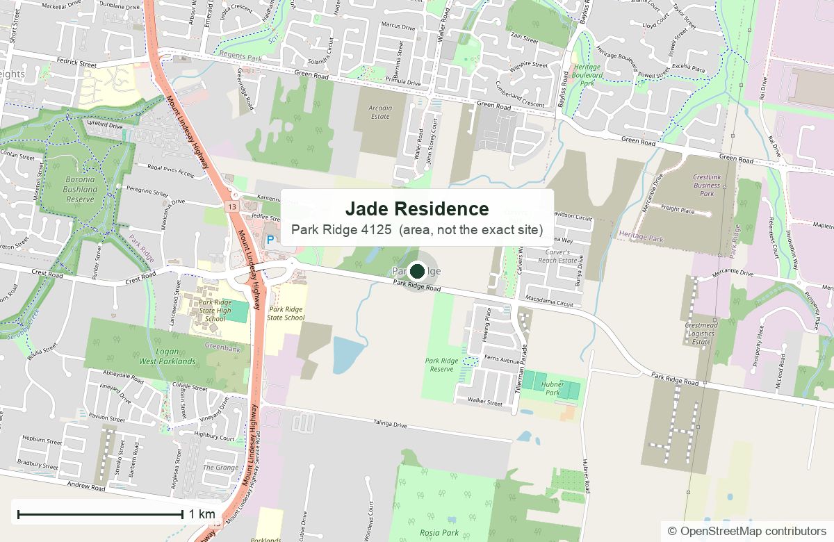 Location: Jade Residence, Park Ridge | OpenStreetMap base map, © OpenStreetMap contributors