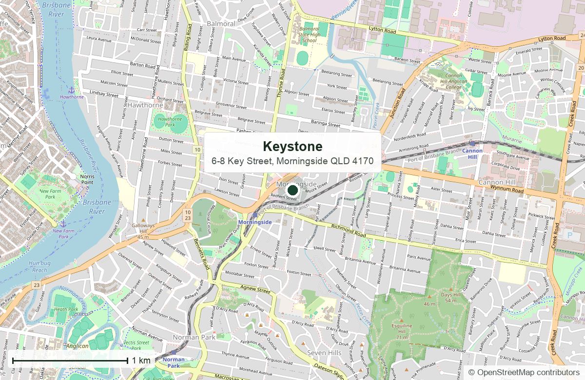 Location: Keystone, Morningside | OpenStreetMap base map, © OpenStreetMap contributors