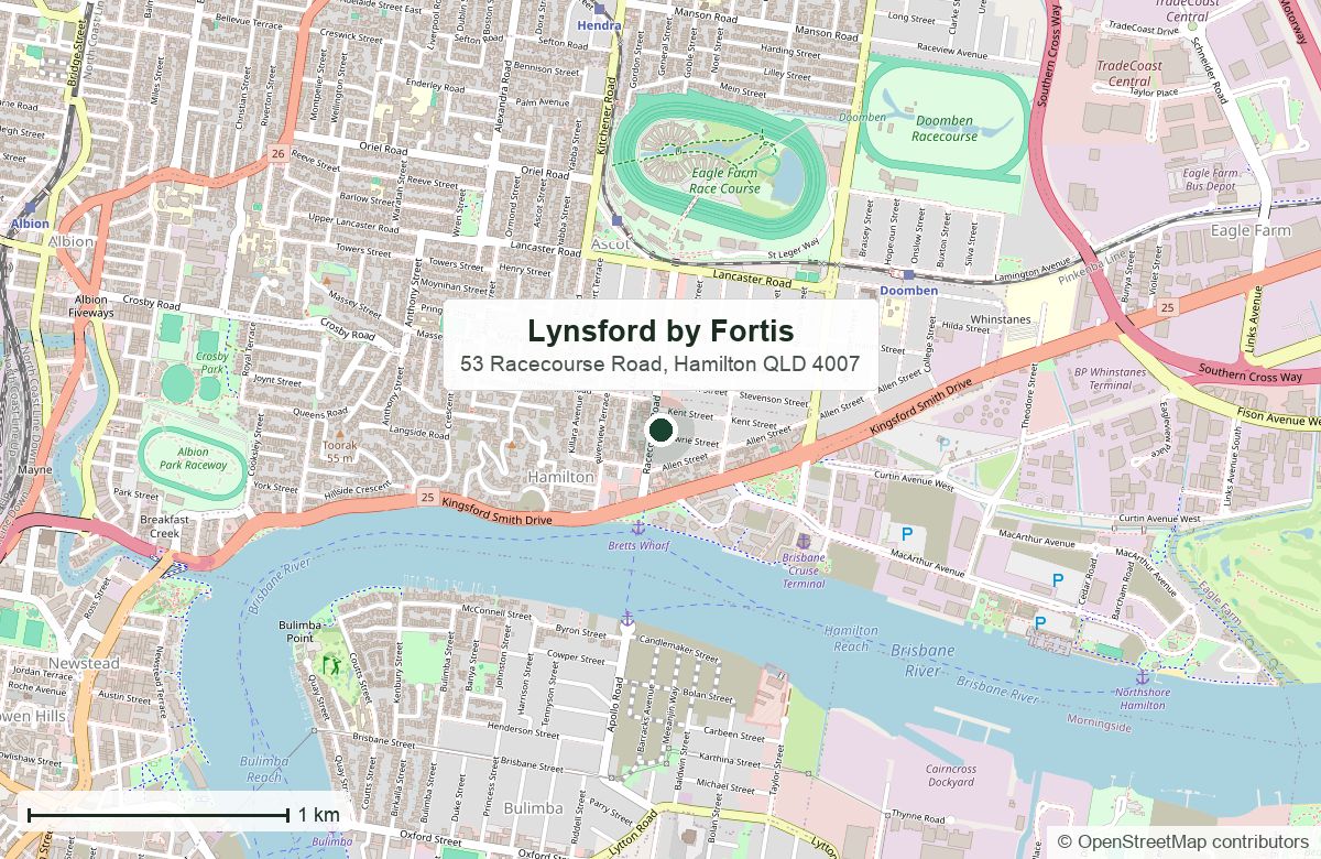 Location: Lynsford, 53 Racecourse Road, Hamilton | OpenStreetMap base map, © OpenStreetMap contributors