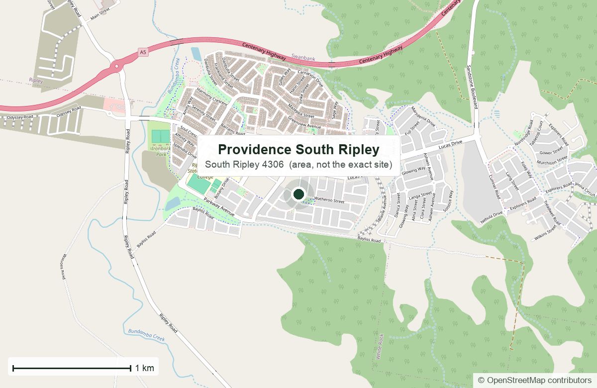 Location: Providence, around Bokhara Road, South Ripley | OpenStreetMap base map, © OpenStreetMap contributors