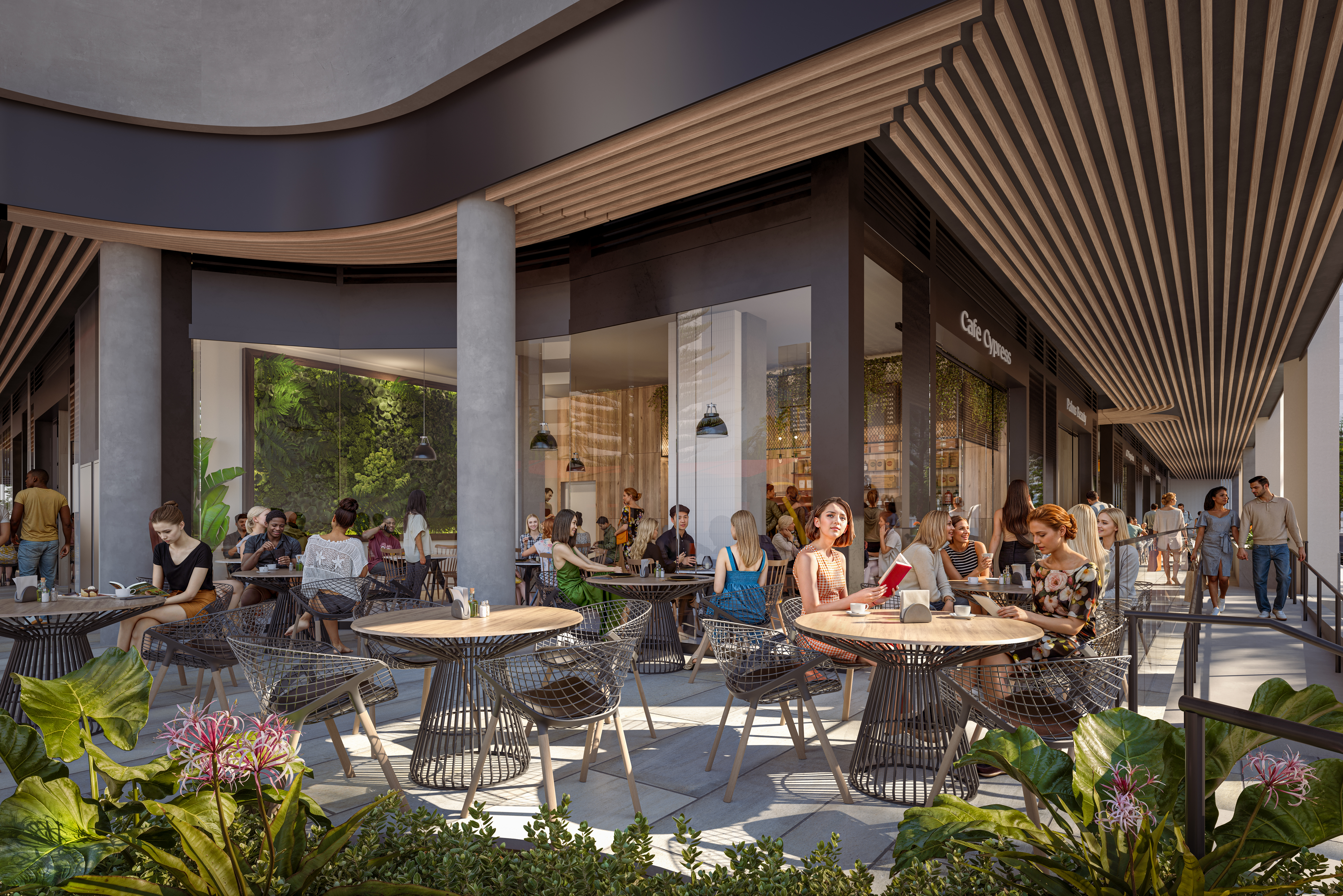 The retail and dining precinct