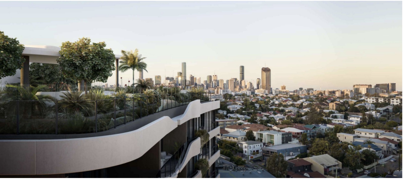 The rooftop looking to the CBD
