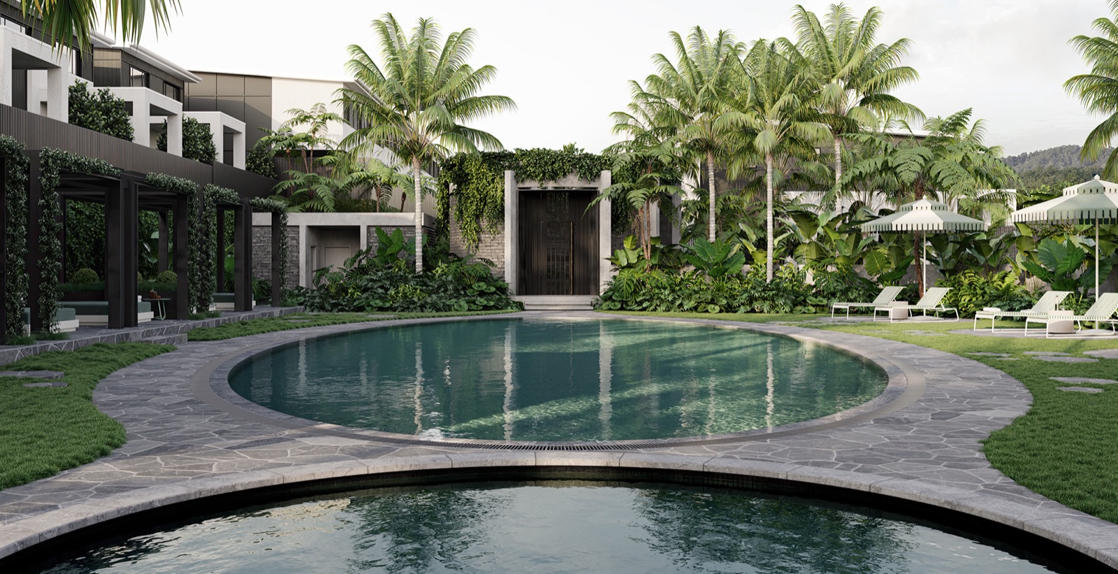 AClub pool and cabana