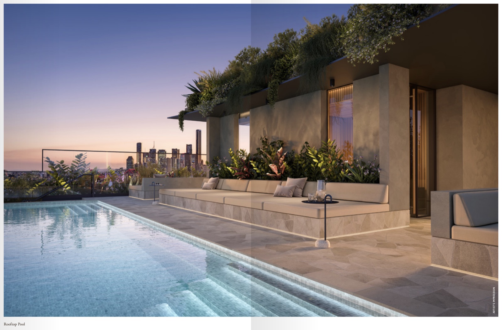 The rooftop pool