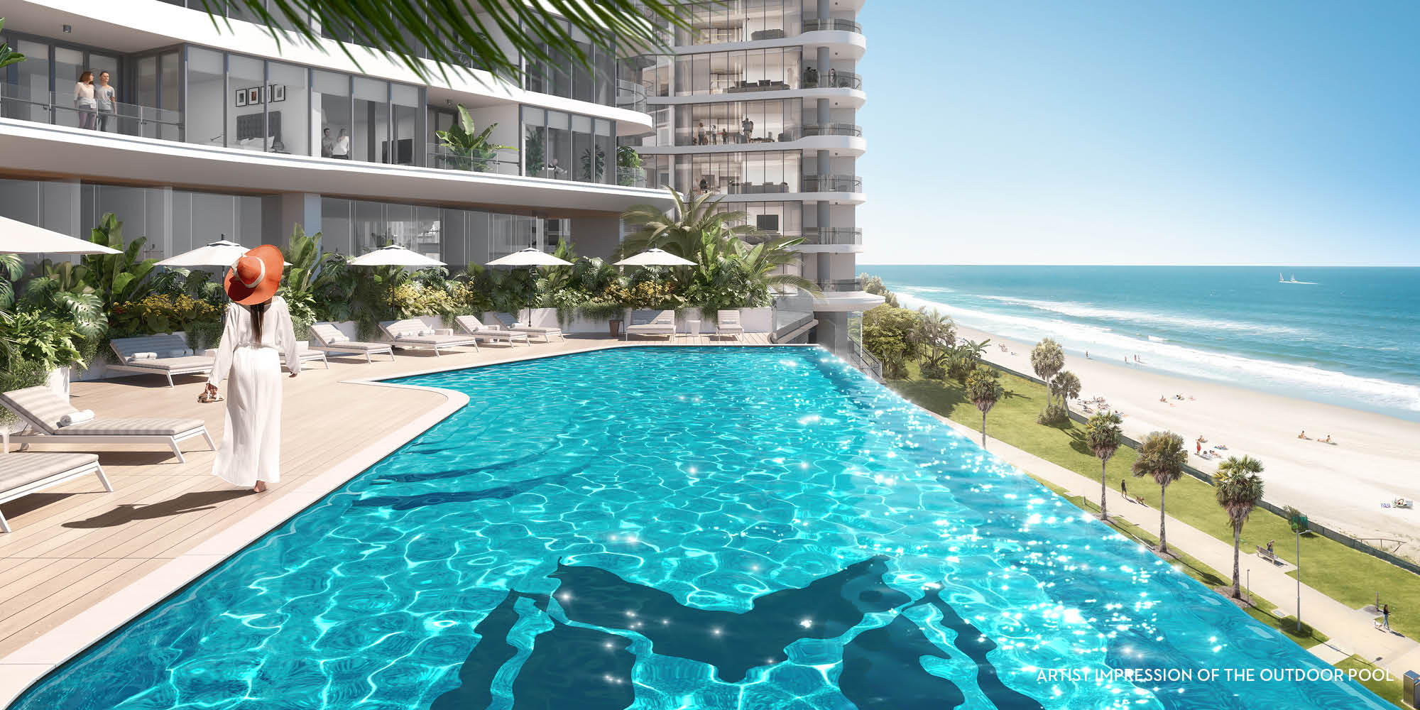 The level 6 outdoor pool